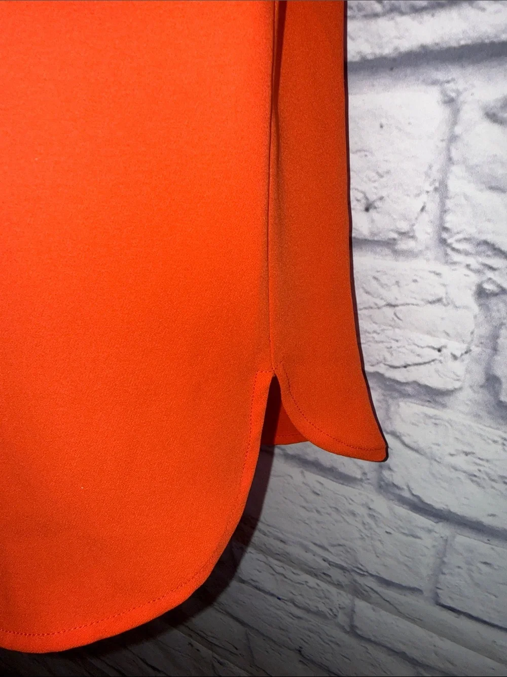 Michael Kors Sleeveless Collared Midi Dress in Vibrant Orange